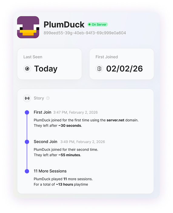 Player analytics dashboard